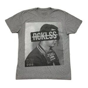 Young & Reckless Rcklss Mens T Shirt Sz  M Gray Heathered Crew Neck Graphic Logo